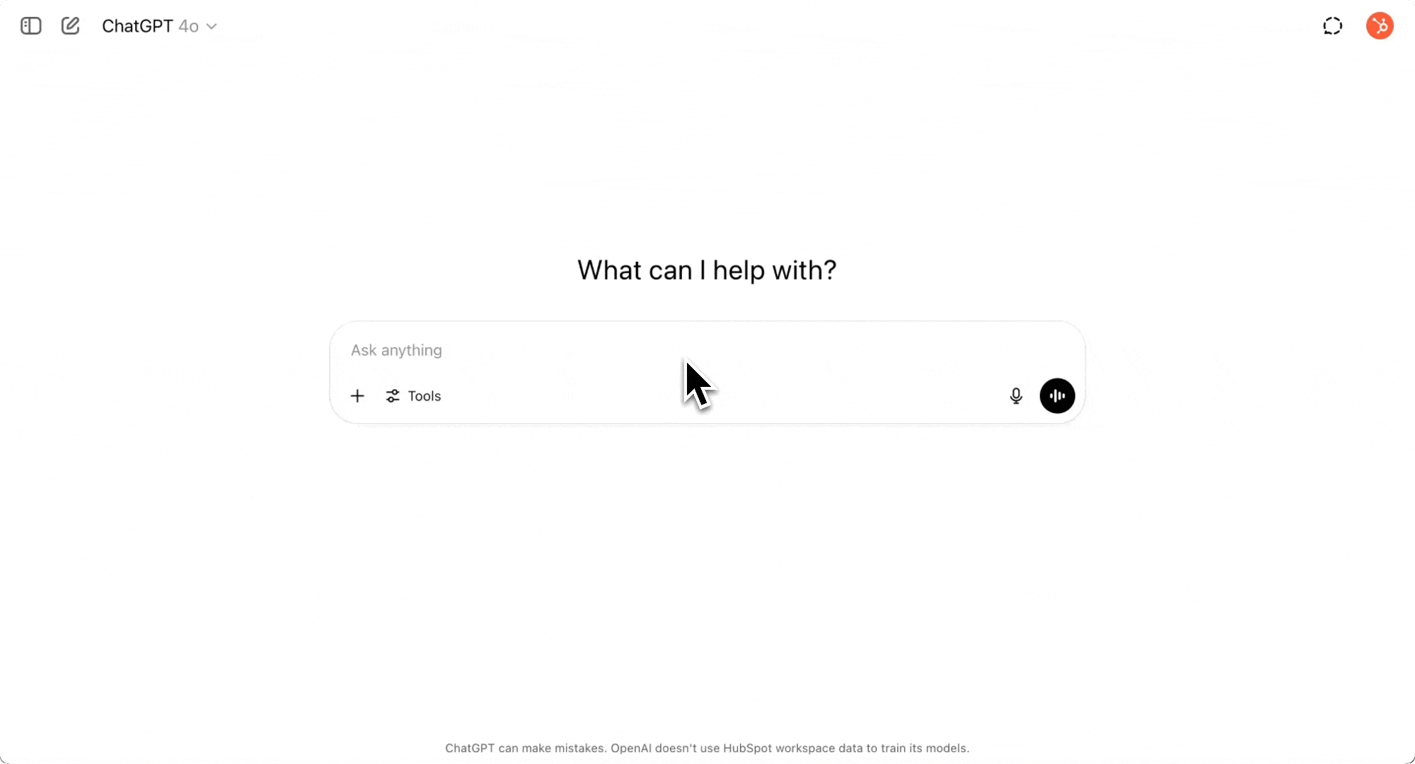 GIF showing how to connect HubSpot deep research connector